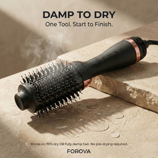 Forova The 2-in-1 Hot Air Curl & Straight Brush